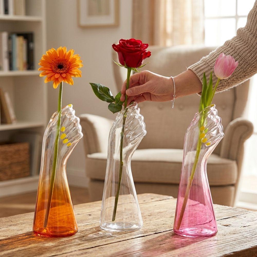 Handmade Hydroponic Glass Vase Transparent Flower Arrangement Vase Flower Holder Living Room