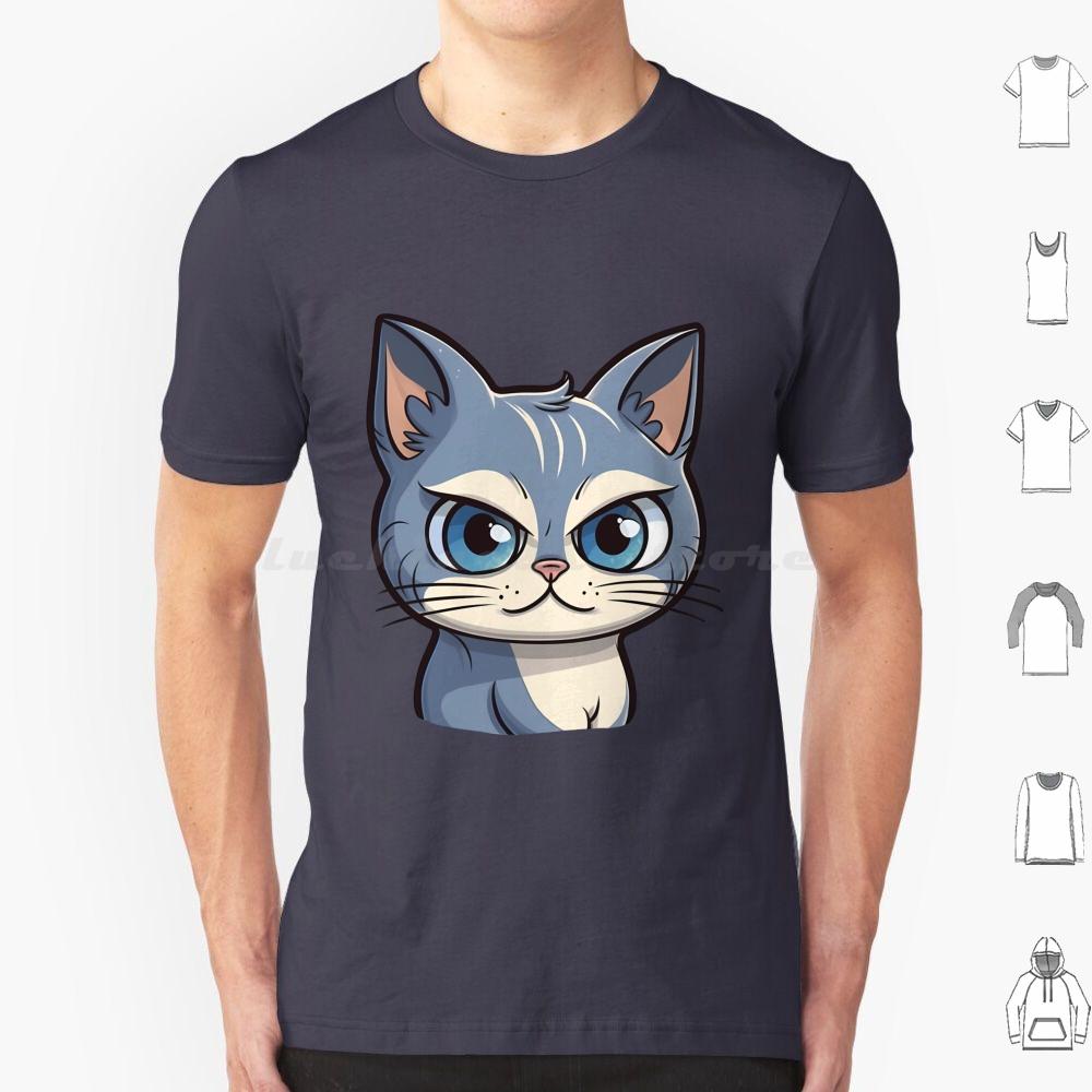 Милая Киска Футболка Мужская Женская Детская 6xl Кошка Милая Кошка Иллюстрация Мультяшная Кошка Дизайн Мяукающая Кошка Арт Игривая Кошка Рисунок