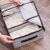 Shoes Cabinet Multi-Grids Foldable Fabric Under Bed Storage Case Household Supplies