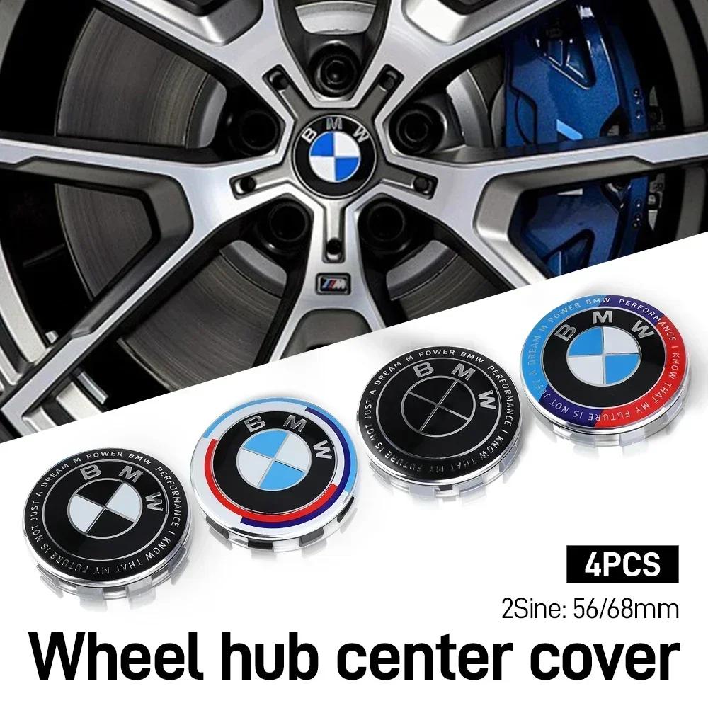 XZDXD1 For BMW Hot 2025 4pcs 68mm 56mm Car Cover Wheel Hub Center Caps Badge Logo Emblem For BMW M X1 X3 X5 X6 X7 1 3 4 5 6 7 Series E3