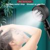 5 Mode One-Key Stop Water Shower Head Adjustable High Pressure Massage Shower Head Bathroom Accessories