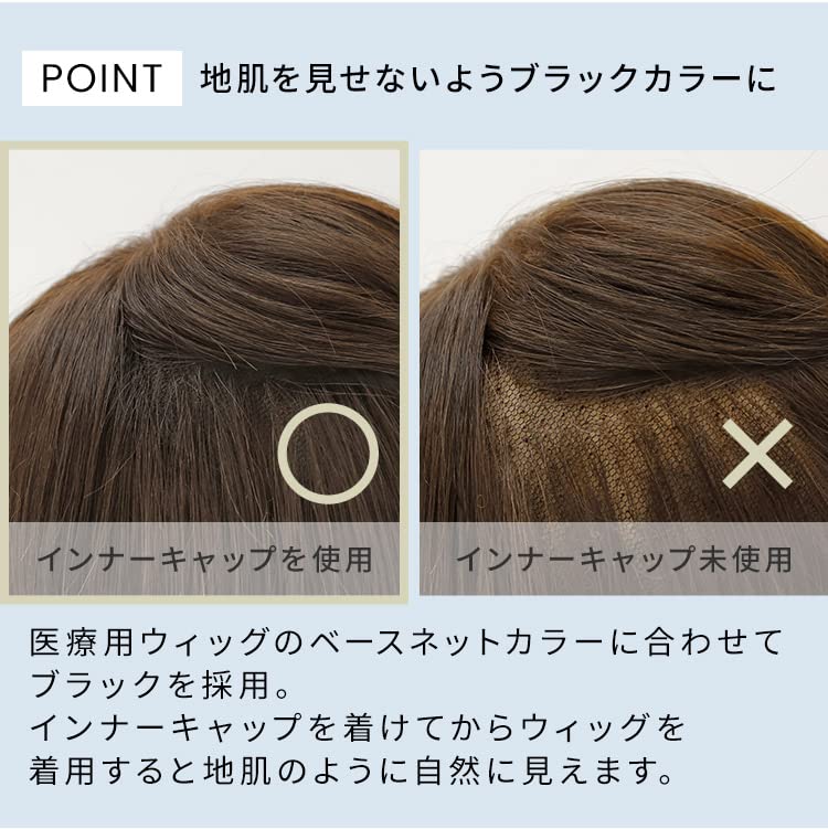 AQUADOLL Wig, Cooling -5°C, Medical Inner Cap, One Size Fits All (wgn018)