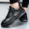 Европейские туфли Station Trend Board Shoes из кожи, мужские весенние дышащие спортивные повседневные туфли, универсальные белые туфли на платформе для мужчин