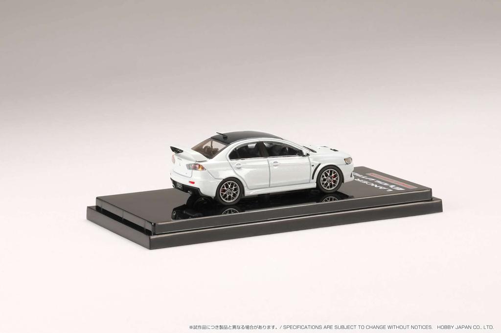 Mitsubishi Lancer Evolution 10 Final Edition White Roof 1/64 Pearl/Carbon