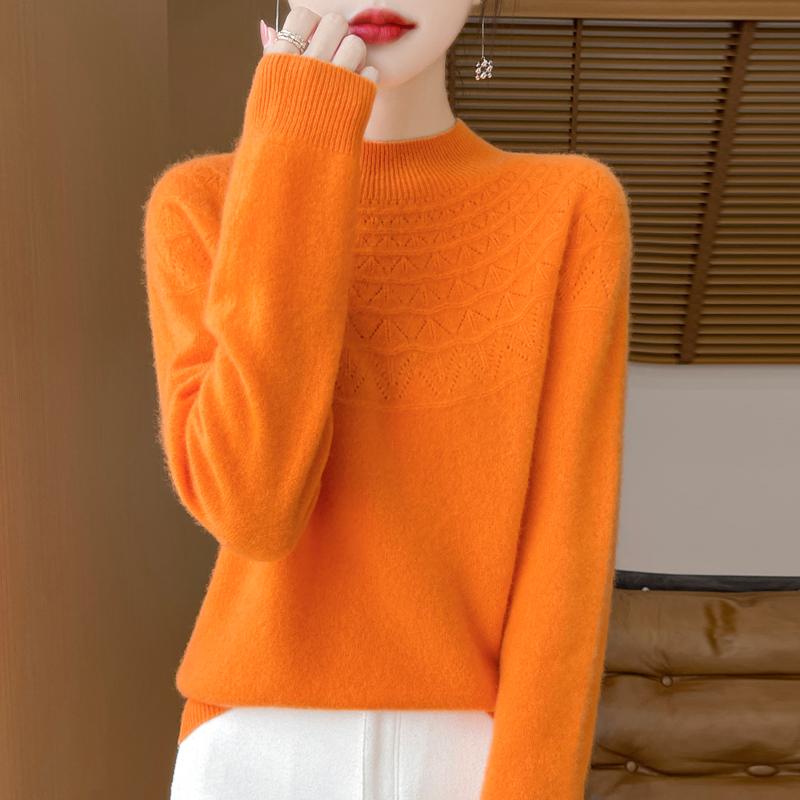 Женский кашемировый свитер Qinghe кашемир 30% кашемир 70% шерсть теплый и модный универсальный осенне-зимний