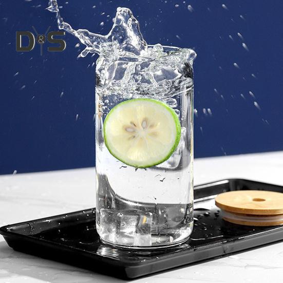 Стеклянный стакан с бамбуковой крышкой, щеткой из соломы, 470 мл, стеклянные стаканы в форме банки для холодного кофе, газировки, чая, пива и холодного кофе, многоразовая стеклянная посуда