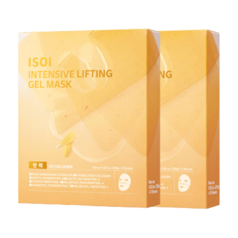 isoi Intensive Lifting Gel Mask 29g x 10ea (5ea x 2 boxes) - Core Elasticity & V-Shape Hydrogel Treatment