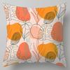 Geometric Abstract Floral Pattern Throw Pillow Cover With Short Plush Print For Living Room Sofa Decoration Cushion Cover