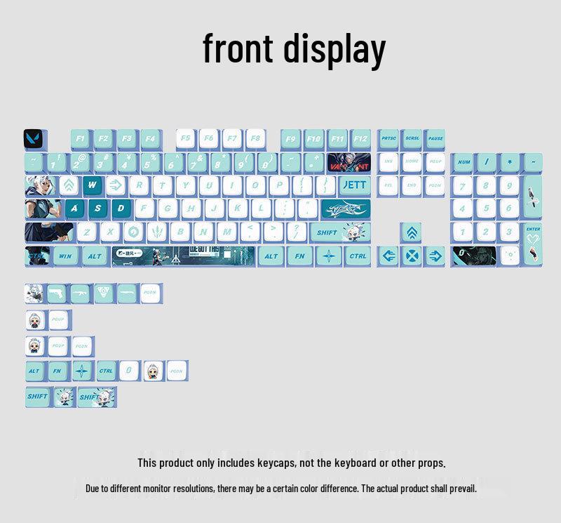 Jiefeng Профиль SA 125 клавиш PBT Сублимированные полупрозрачные колпачки для механических клавиатур