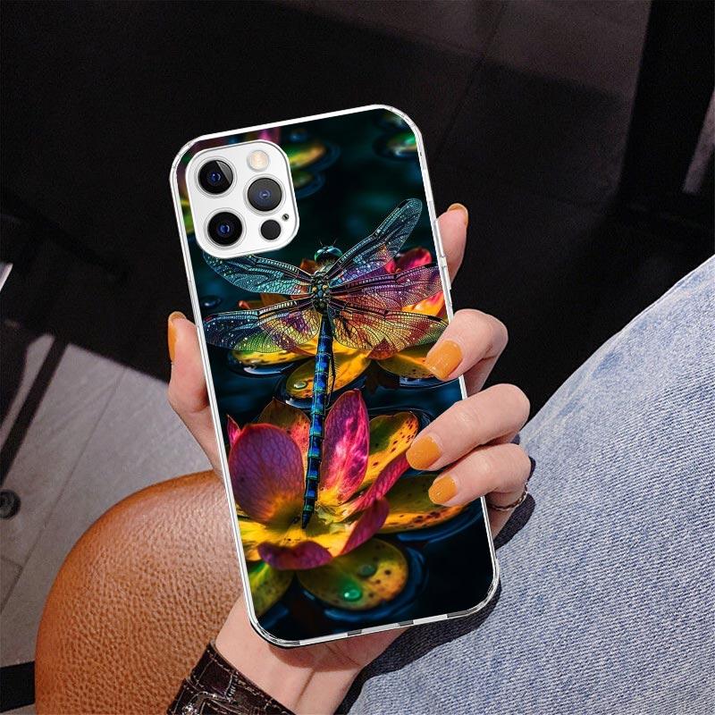 Красивый чехол для телефона с принтом Стрекозы для энтузиастов Для iPhone 17 Air 16 Pro Max 16E 15 + 14 Plus 11 12 13 Mini 7 8 SE Подарок Печатная крышка F
