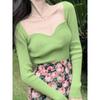 Square Neck Ribbed Thickened Warm Knit Dress Women's Long Sleeve High Stretch Basic Jumpsuit and Top