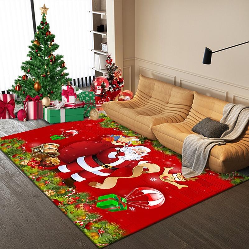 Christmas Children Room Carpet Living Room Decoration Sofa Area Rugs Creative Kid Bedroom Cloakroom Non-slip Floor Mats Washable