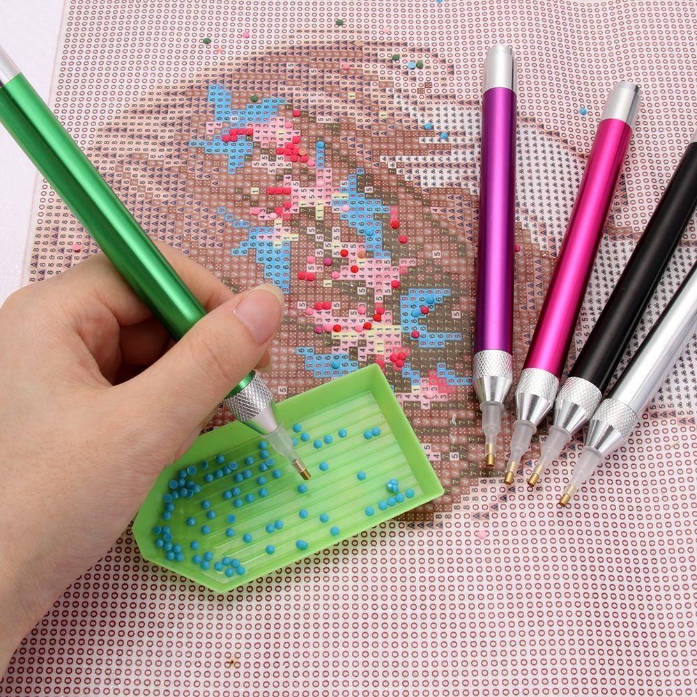 Cross Stitch Crystal Diamond Painting Pen 5D Diamond Painting Tool Point Drill Pen Lighting