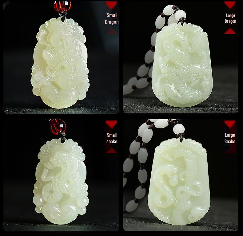 Подвеска Hetian Jade со знаком зодиака - Сертифицированное унисекс украшение