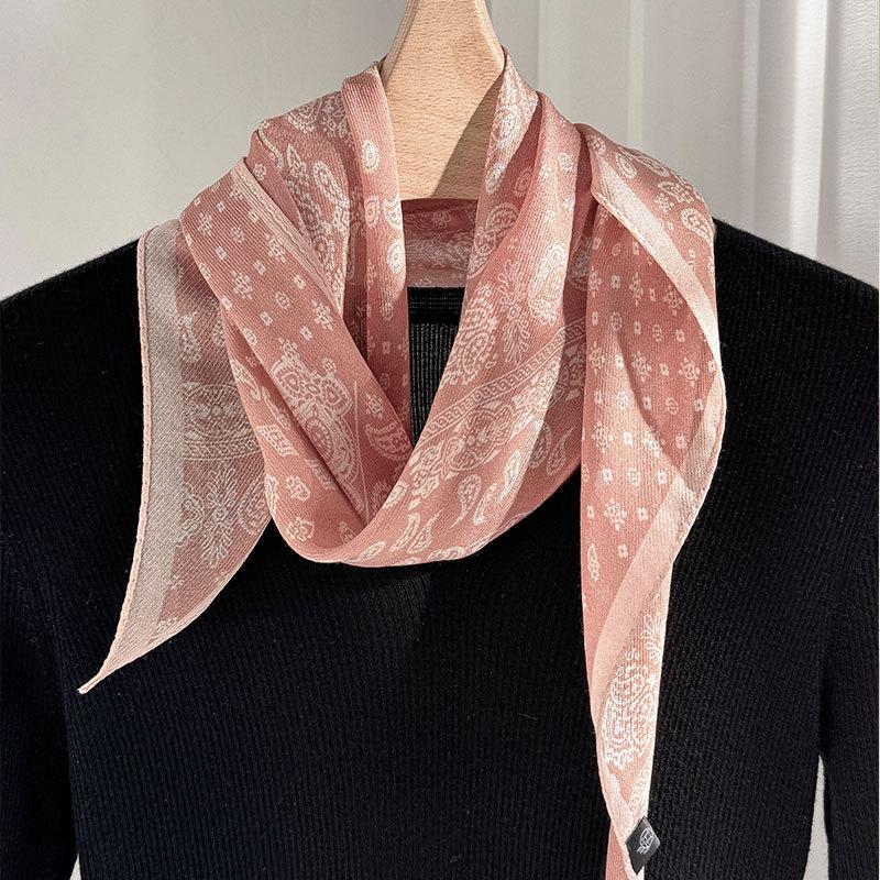 100% Шарф из тутового шелка Модный Женский Летний Элегантный Шарф Шаль Хиджаб Бандана Носовой платок Пашмина Фуляр Женский Эшарп