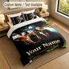 3Pcs Bedding Set Custom Name Text, 1 Sheet 2 Pillowcases Home Bed DecorDie drei Fragezeichen