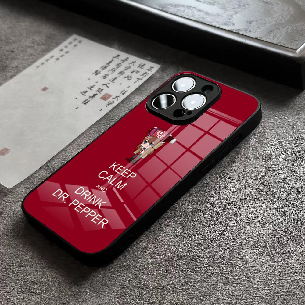 Чехол для телефона Dr-P-Pepper для IPhone 16 Pro Max 14 17 Air 12 15 11 13 Mini X XR XS Max SE Стеклянная крышка