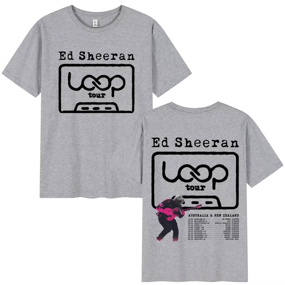 Ed Sheeran Loop Tour Australia and New Zealand 2026 Tour Merch T Shirt Men Women Fashion Tshirt Cotton Cozy Top Fans Gifts