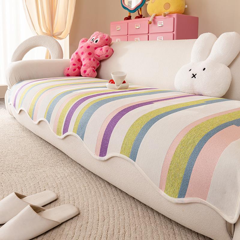 Dopamine Sofa Cushion Universal Cartoon Special-Shaped  New Leather Sofa Seat Cushion Fixed Non-Slip Cover Cloth Towel