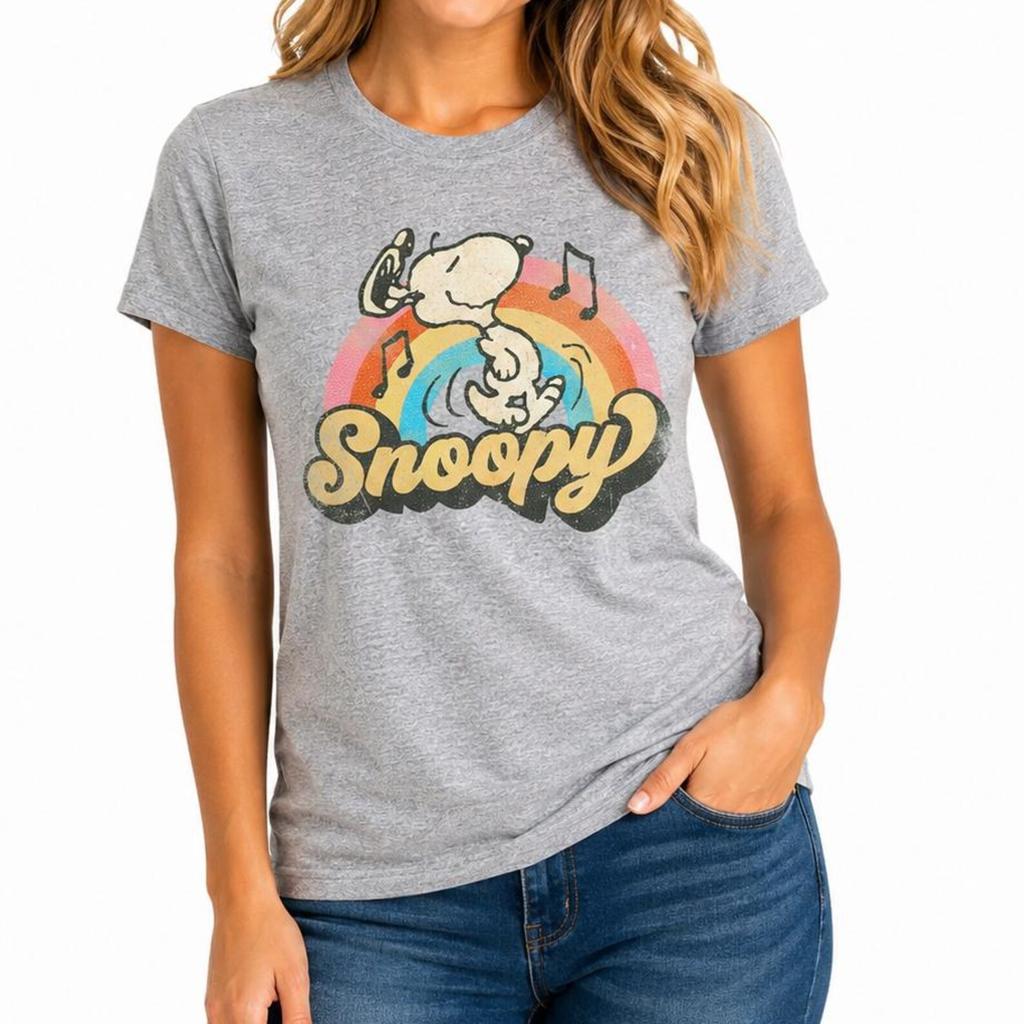 Peanuts Groovy Vibes Snoopy Music Retro Vintage 60s Festival Official Women's T-Shirt