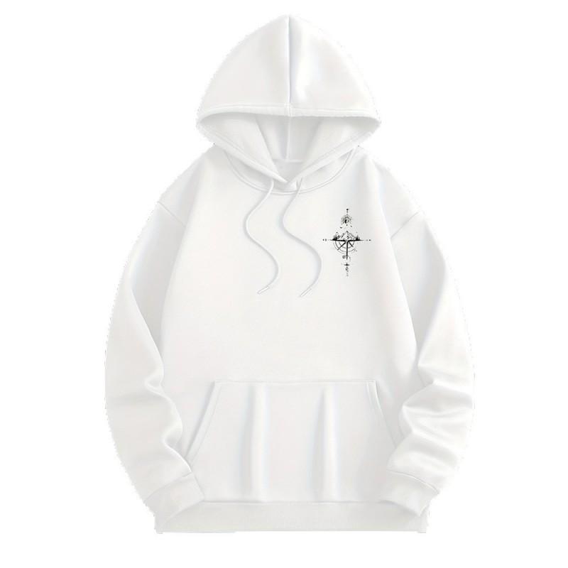 Mens Oversized Printed Hoodie Sweatshirt Casual Long Sleeve Pullover Fall