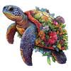 Flower Sea Turtle Wooden Puzzle, Irregular Animal Shaped Pieces, High-difficulty Magic Puzzle Intellectual Toys