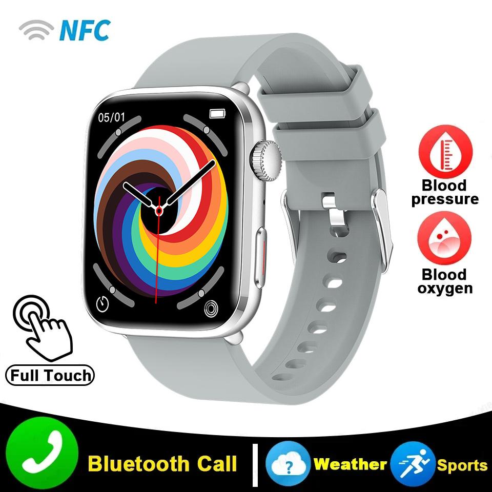 SACOSDING Новые умные часы Bluetooth Calling 1.85" Retina сенсорный экран Здоровье Фитнес-трекер NFC Водонепроницаемый Мульти спортивный режим