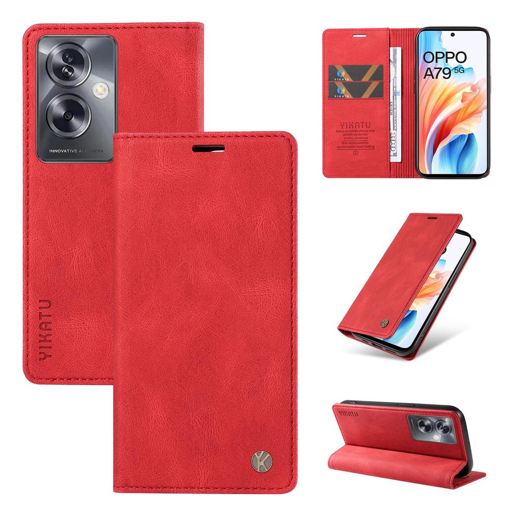 Nubuck PU Leather Fully Matte TPU Card Slots Wallet Phone Case for Oppo A15,A16,A17,A55,A72,A73,A74,A58,A38,A78,A79,Realme C12,C15,C21,C30,C33,C55...