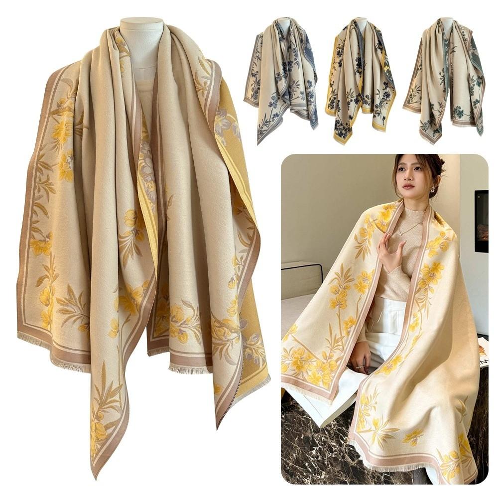 Warm Imitation Cashmere Scarf Luxury Winter Shawl Coldproof Pashmina Blanket  for Women