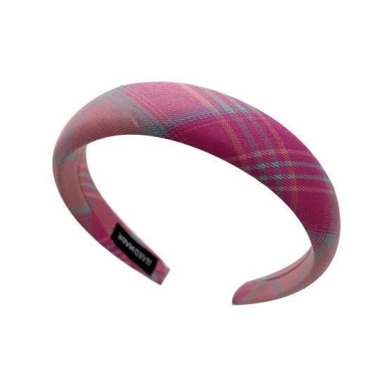 Мягкая клетчатая женская повязка на голову широкая повязка для волос легкая нескользящая петля для волос осень-зима для девочек