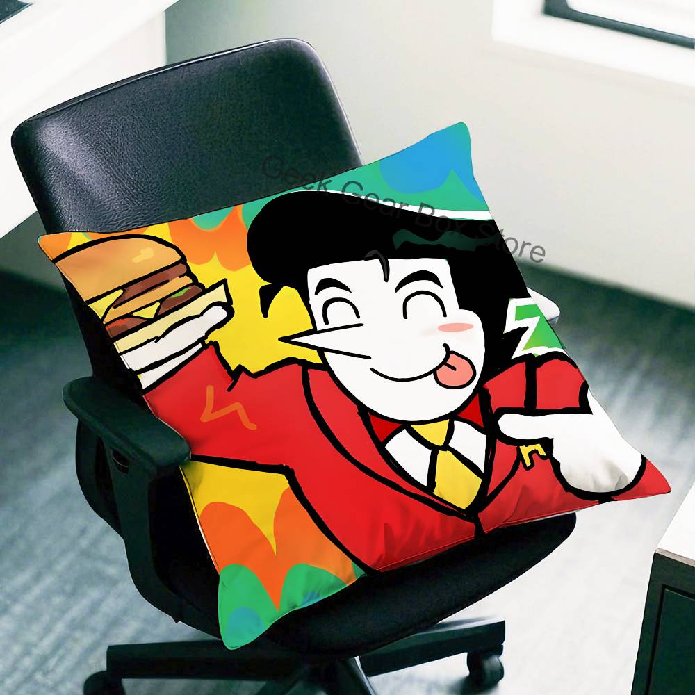 Game D-Deltarune Spamton Anime Celebrity Merchandise All-Match Printed Pillow Case Sofa Car Office Room Decoration Protector