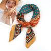Luxury Design Horse Print Skinny Silk Square Scarf for Women Soft Satin Neckerchief Scarves Bag Ribbon Female Foulard Hairband