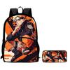 Набор из 3 предметов Школьный рюкзак NARUTO с передним карманом, сумка-тоут через плечо и пенал, прочный и легкий, для мальчиков и девочек 6-11 лет