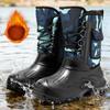 Cotton Shoes with Fleece and Thickened, High-top Snow Boots, Waterproof and Anti-slip, One-foot Cotton Boots