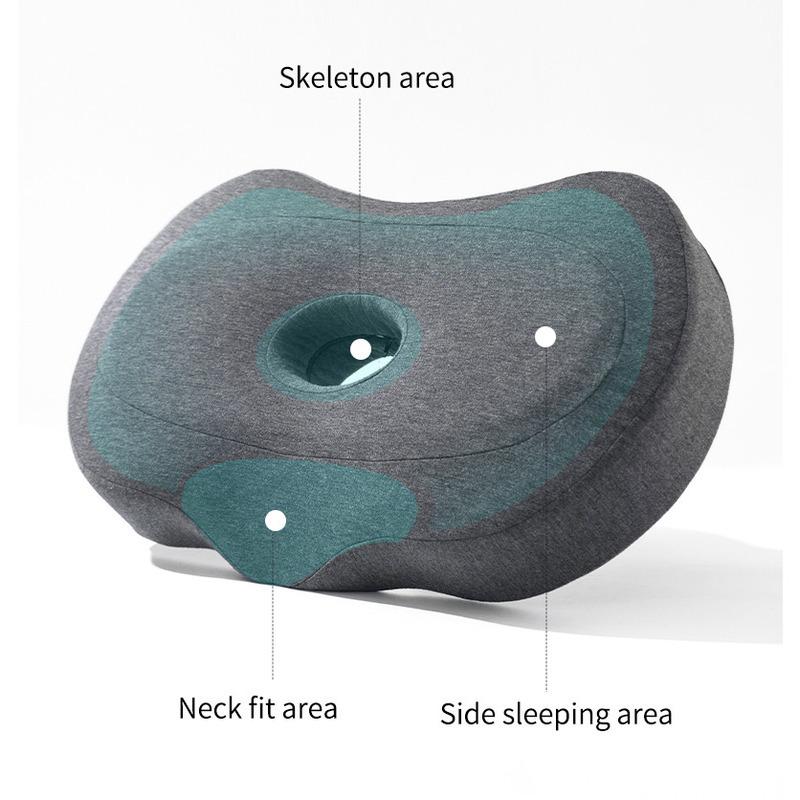 Pillow Positioner For Side Sleepers Memory Foam Oblong Shape Piercing Holes Relieve Ear Pain Iammation Pain Relief Ear Pillow