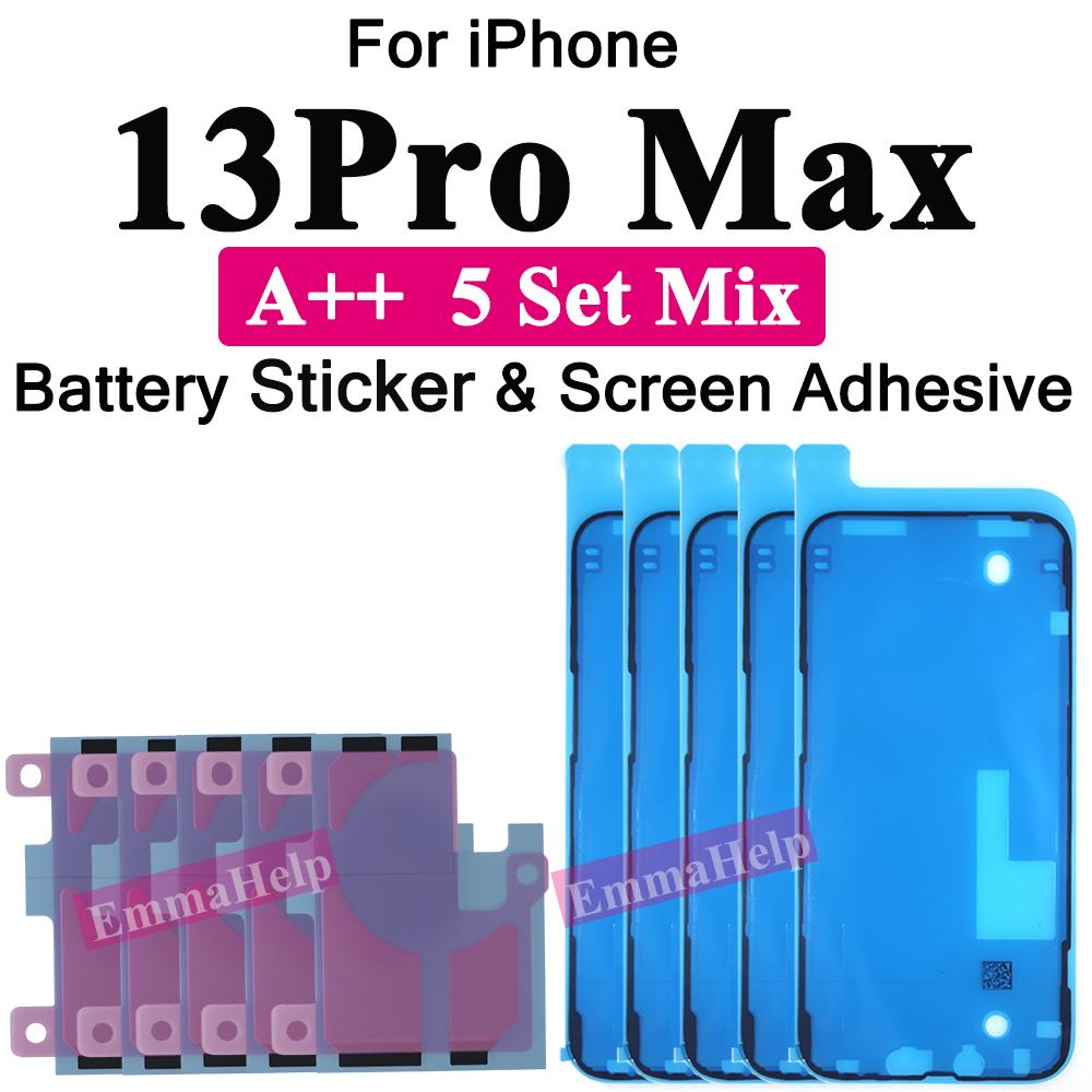 5 комплектов Водонепроницаемый клей для батареи Для iphone 14 12 13 11 15 16 Pro Max Plus Герметичная наклейка Полоски клейкой ленты для рамки LCD