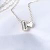 Пара ожерелье в форме буквы унисекс из нержавеющей стали для мужчин кулон