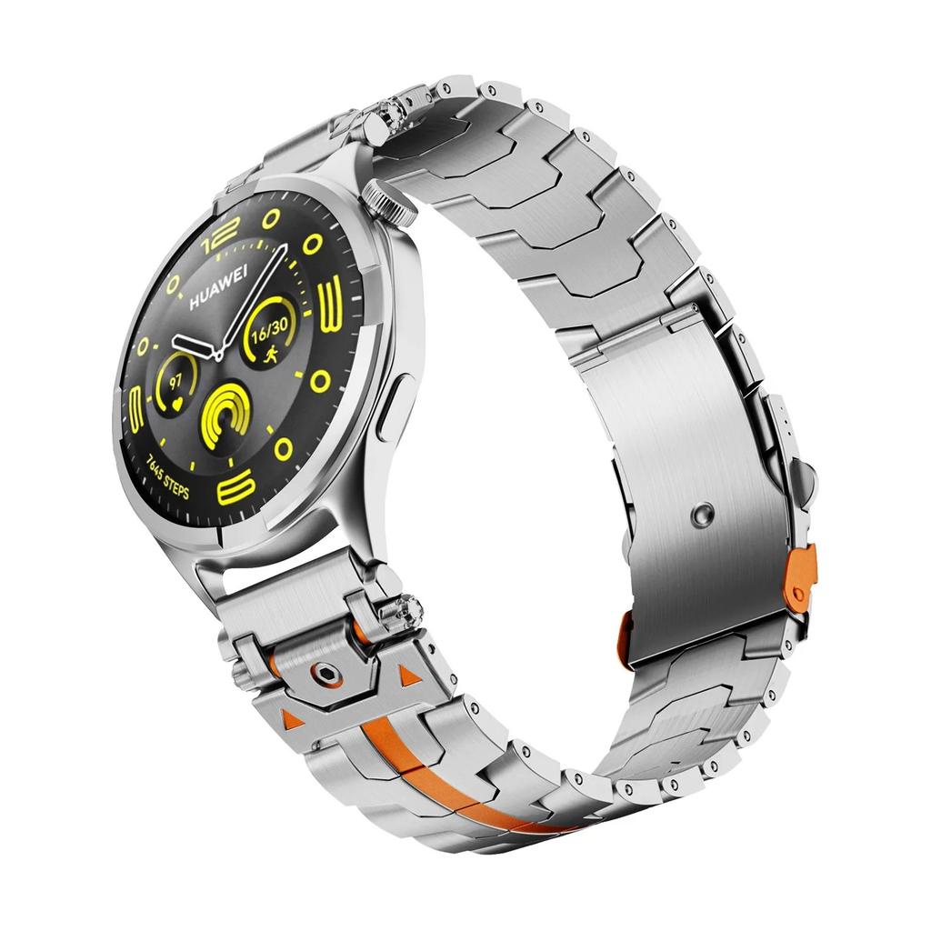 Ремешок из нержавеющей стали 22 мм 20 мм для Huawei Watch GT4 5 46 мм/GT5 Pro GT3 GT2 Металлический браслет для Samsung Galaxy Watch 7/6/5/4