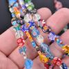 Flat Oval Shape Mixed Flower Patterns 8x10mm 10x12mm Millefiori Glass Loose Beads for DIY Crafts Jewelry Making Accessories Findings