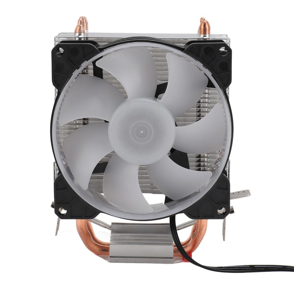 Воздушный кулер для ЦП 90мм 48cfm 1800 об/мин 2 медные тепловые трубки RGB-подсветка Вентиляторы охлаждения ЦП для компьютера для Intel LGA115X для AMD