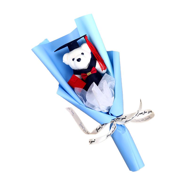 1 шт. декор для вечеринки искусственный цветок доктор медведь свадебные сувениры выпускной подарок мультяшная плюшевая игрушка реквизит для фотосессии цветочный букет