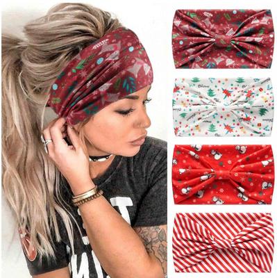 Широкая эластичная спортивная повязка на голову повязка на голову для бега повязка на голову для йоги поглотители пота повязка на голову с тыквой и черепом повязка на голову с привидением повязка на голову на Хэллоуин Рождество