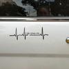 Decoration Life Goes On  Sticker Auto Reflective Sticker Car Stickers Heart Beat Trackpad Decal