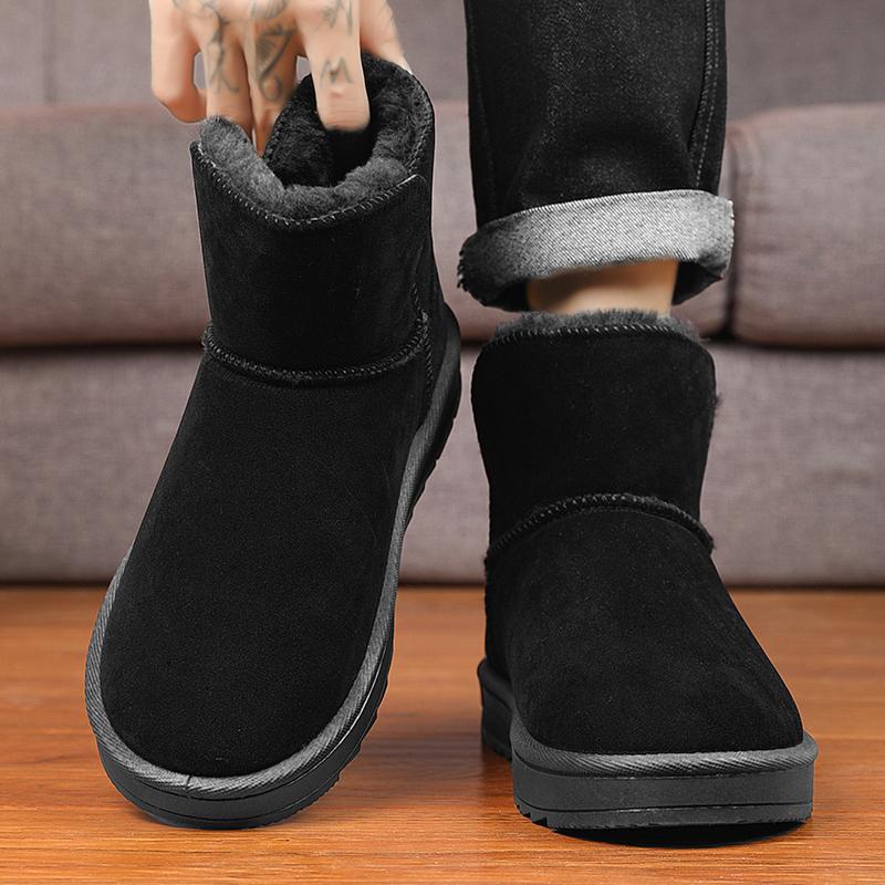 Зимняя пара больших размеров, модная, легкая, толстая и теплая, с плюшевой высокой хлопковой обувью и зимними ботинками 36-45