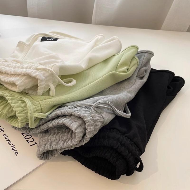 Повседневные спортивные шорты женские летние тонкие свободные тонкие талии шорты для дома широкие брюки