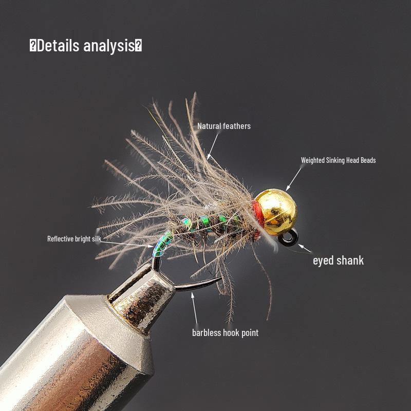 Egret LY063 CDC-Midge Nymph Fly Fishing Lure