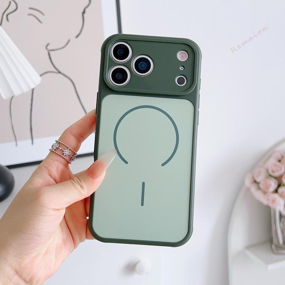 Магнитный чехол для телефона для iPhone 13 11 12 14 15 16 Pro 17 Max Air Magsafe Отвод тепла Беспроводная зарядка Силиконовый защитный чехол