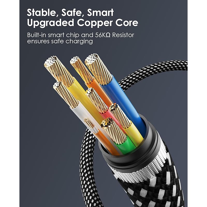 Magtame Usb C Cable Fast Charging Magnetic Attraction Prevents Tangling Type C Cable 60W/PD Compatible Shape Memory Usbc&usbc Cable Metal Connector