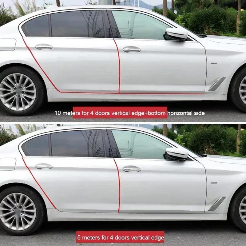 5M/Pack Universal Car Door Edge Guards Trim Styling Moulding Protection Strip Scratch Protector For Car Vehicle Interior Mirrors 6