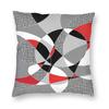 Randomly Retro Red Grey Black Square Pillowcase Polyester Linen Velvet Printed Zip Decor Throw Pillow Case Home Cushion Case
